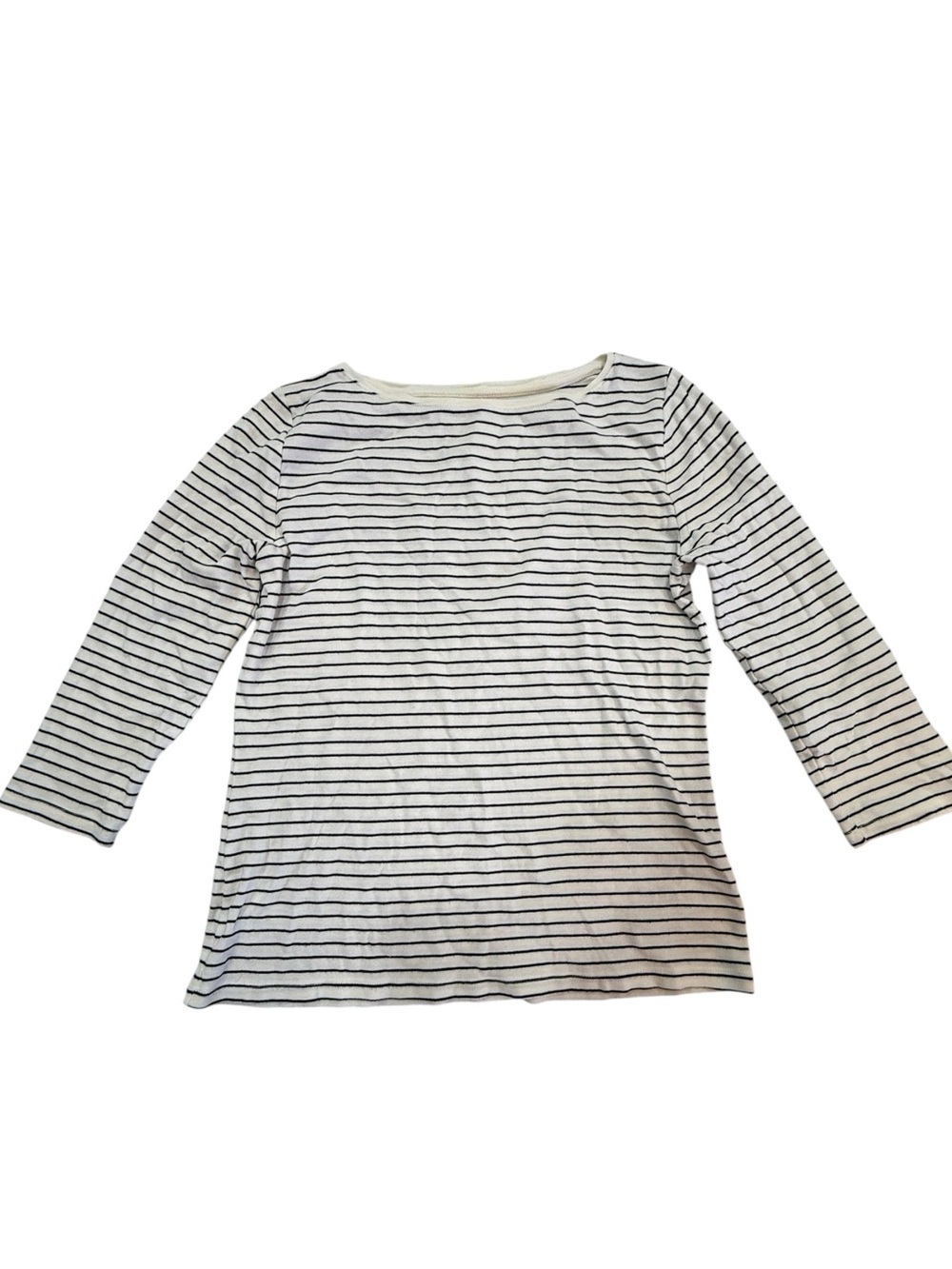 Talbots Boatneck Sailor Shirt Size L